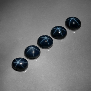 캐럿 천연 파란색 스타 사파이어 보석, 타원형 컷, 불투명체