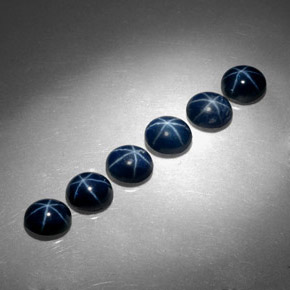 캐럿 천연 블루 스타 사파이어 보석, 타원형 컷, 5.2×4.3 mm, 불투명체