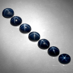 캐럿 천연 파란색 스타 사파이어 보석, 타원형 컷, 불투명체