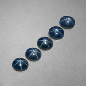 캐럿 천연 블루 스타 사파이어 보석, 타원형 컷, 5.2×4.2 mm, 투명한