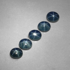 캐럿 천연 블루 스타 사파이어 보석, 타원형 컷, 5.2×4.2 mm, 투명한
