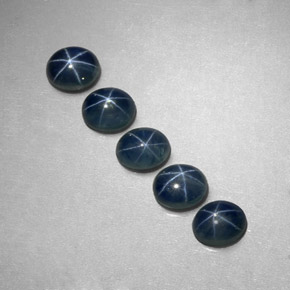 캐럿 천연 블루 스타 사파이어 보석, 타원형 컷, 5.2×4.2 mm, 투명한