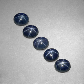 캐럿 천연 블루 스타 사파이어 보석, 타원형 컷, 5.2×4.3 mm, 투명한
