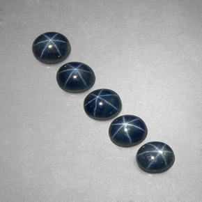 캐럿 천연 블루 스타 사파이어 보석, 타원형 컷, 5.2×4.3 mm, 투명한