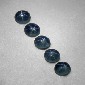 캐럿 천연 블루 스타 사파이어 보석, 타원형 컷, 5.3×4.2 mm, 투명한
