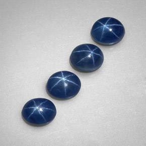 캐럿 천연 블루 스타 사파이어 보석, 투명한, 5.2×4.2 mm, 투명/반투명