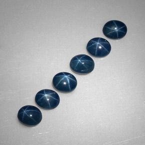 캐럿 천연 블루 스타 사파이어 보석, 투명한, 5.3×4.2 mm, 투명/반투명