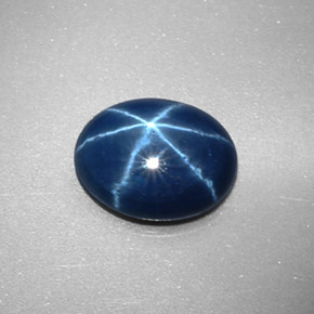 2.34캐럿 천연 블루 스타 사파이어, 타원형 컷, 9.3×7.2 mm, 불투명체