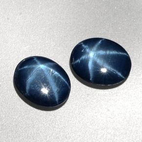 캐럿 천연 블루 스타 사파이어 보석, 타원형 컷, 7.8×6.3 mm, 불투명체