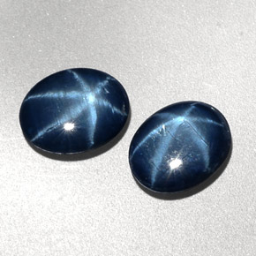 캐럿 천연 블루 스타 사파이어 보석, 타원형 컷, 7.8×6.3 mm, 불투명체