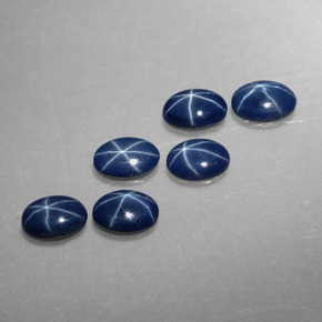 캐럿 천연 파란색 스타 사파이어 보석, 타원형 컷, 불투명체