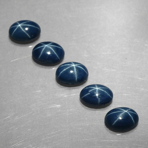 캐럿 천연 블루 스타 사파이어 보석, 타원형 컷, 6.1×4.2 mm, 불투명체