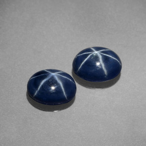 캐럿 천연 블루 스타 사파이어 보석, 타원형 컷, 7×5.2 mm, 불투명체