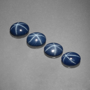 캐럿 천연 블루 스타 사파이어 보석, 타원형 컷, 6.9×5 mm, 불투명체