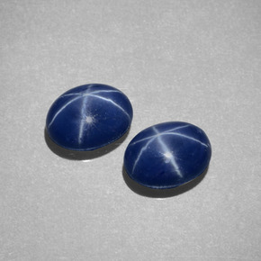 캐럿 천연 블루 스타 사파이어 보석, 타원형 컷, 7.1×5.2 mm, 불투명체
