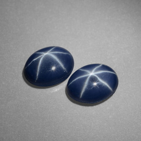 캐럿 천연 블루 스타 사파이어 보석, 타원형 컷, 7.2×5.2 mm, 불투명체