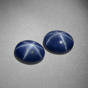 캐럿 천연 블루 스타 사파이어 보석, 타원형 컷, 7.2×5.2 mm, 불투명체
