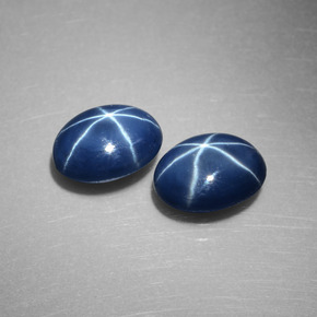 캐럿 천연 블루 스타 사파이어 보석, 타원형 컷, 7.3×5.2 mm, 불투명체
