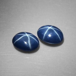 캐럿 천연 블루 스타 사파이어 보석, 타원형 컷, 7.3×5.2 mm, 불투명체