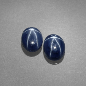 캐럿 천연 블루 스타 사파이어 보석, 타원형 컷, 8.1×6.1 mm, 불투명체