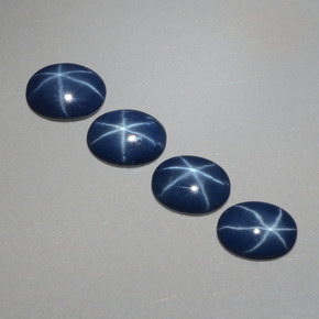 캐럿 천연 블루 스타 사파이어 보석, 타원형 컷, 7×5.2 mm, 불투명체