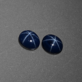 캐럿 천연 블루 스타 사파이어 보석, 타원형 컷, 5.2×4.2 mm, 불투명체