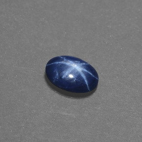 0.50캐럿 천연 블루 스타 사파이어, 타원형 컷, 5.7×4 mm, 불투명체