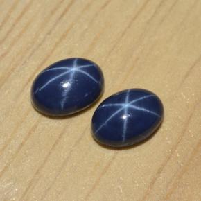 캐럿 천연 블루 스타 사파이어 보석, 타원형 컷, 7.2×5.1 mm, 불투명체