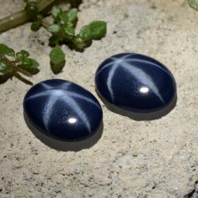4.31캐럿 천연 블루 스타 사파이어 보석, 타원형 컷, 9.3×7 mm, 불투명체