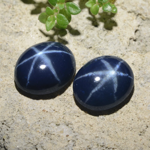 4.44캐럿 천연 딥 네이비 블루 스타 사파이어 보석, 타원형 컷, 8.6×7.1 mm, 불투명체