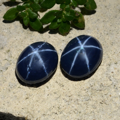 5.09캐럿 천연 진한 파랑 스타 사파이어 보석, 타원형 컷, 불투명체