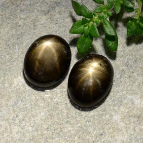 4.01캐럿 천연 검은색 스타 사파이어 보석, 타원형 컷, 불투명체