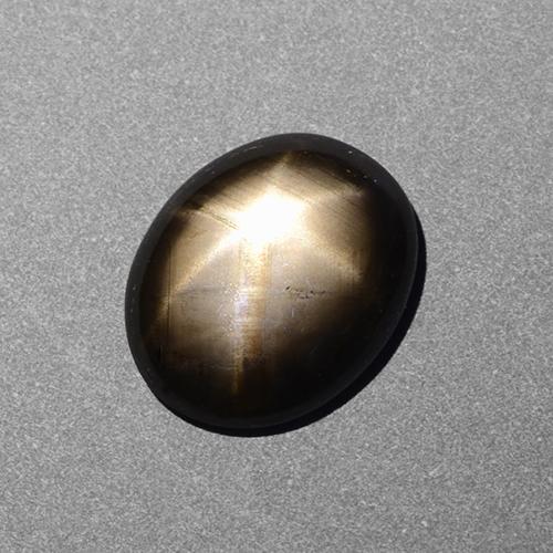 2.39캐럿 천연 검정색 스타 사파이어, 타원형 컷, 9.6×7.9 mm, 불투명체