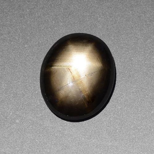 2.39캐럿 천연 검정색 스타 사파이어, 타원형 컷, 9.6×7.9 mm, 불투명체