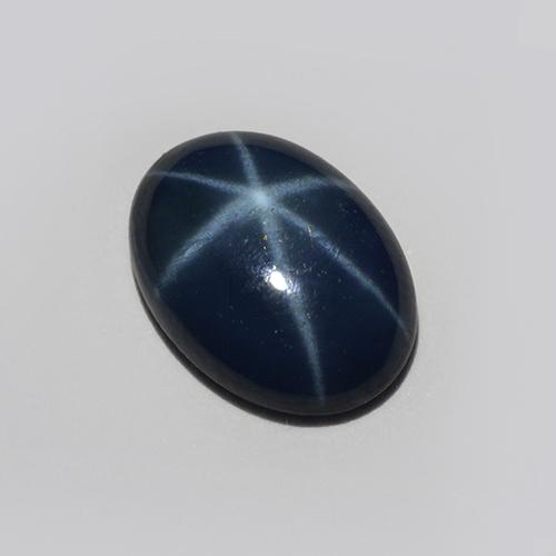 0.85캐럿 천연 다크 블루 스타 사파이어, 타원형 컷, 6.9×5 mm, 투명한