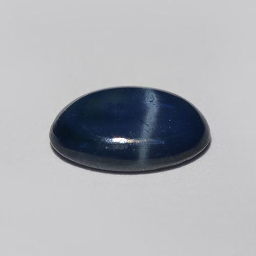 0.85캐럿 천연 다크 블루 스타 사파이어, 타원형 컷, 6.9×5 mm, 투명한