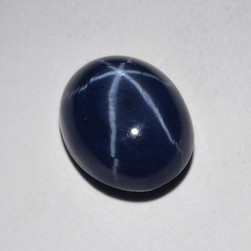 4.76캐럿 천연 로열 블루 스타 사파이어, 타원형 컷, 9.9×8 mm, 불투명체