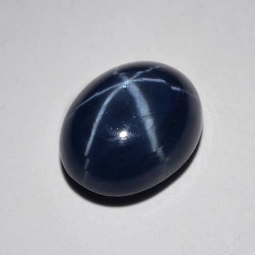 4.76캐럿 천연 로열 블루 스타 사파이어, 타원형 컷, 9.9×8 mm, 불투명체