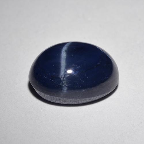 4.76캐럿 천연 로열 블루 스타 사파이어, 타원형 컷, 9.9×8 mm, 불투명체