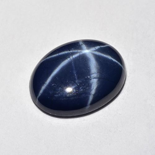 2.57캐럿 천연 네이비 블루 스타 사파이어, 타원형 컷, 10.2×7.9 mm, 투명한