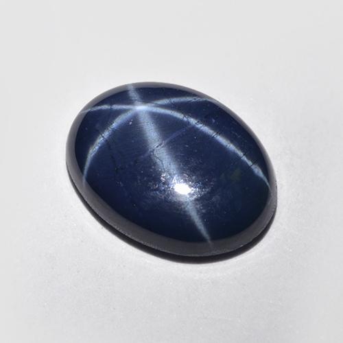 2.57캐럿 천연 네이비 블루 스타 사파이어, 타원형 컷, 10.2×7.9 mm, 투명한