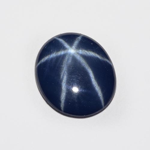 2.25캐럿 천연 다크 블루 스타 사파이어, 타원형 컷, 10.7×8.9 mm, 투명한