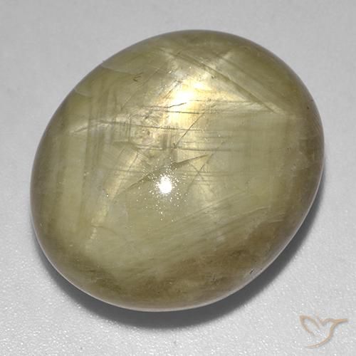 44.94ct 자연스러운 흙빛 노란색 스타 사파이어, 타원형, 불투명체