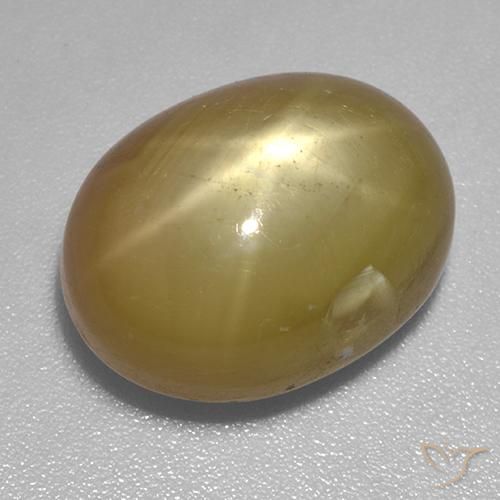 17.86ct 자연스러운 주황색 골드 스타 사파이어, 타원형, 불투명체
