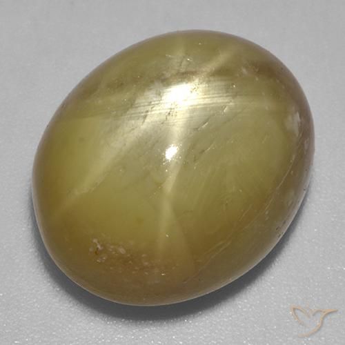 22.44ct 자연스러운 황금색 스타 사파이어, 타원형, 불투명체