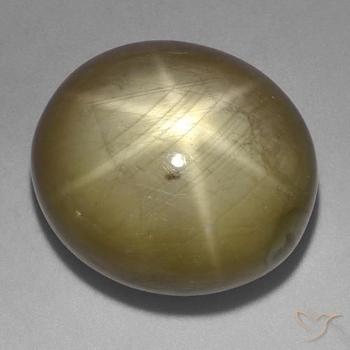 76.37ct 자연스러운 금 스타 사파이어, 타원형, 불투명체