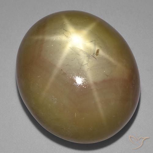141.00ct 자연스러운 주황색 골드 스타 사파이어, 타원형, 불투명체