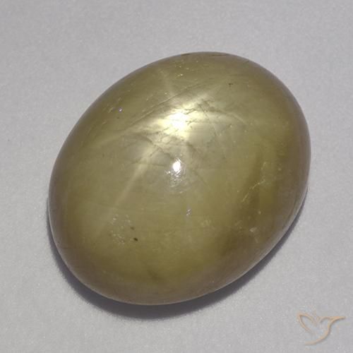16.71ct 자연스러운 황금색 스타 사파이어, 타원형, 불투명체