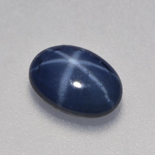 0.96캐럿 천연 블루 스타 사파이어, 타원형 컷, 6.8×5 mm, 투명한