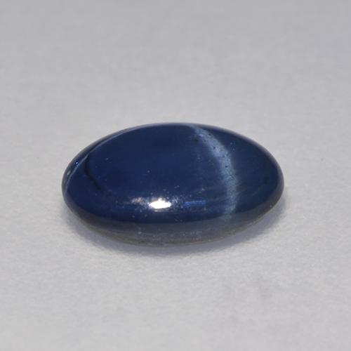 0.96캐럿 천연 블루 스타 사파이어, 타원형 컷, 6.8×5 mm, 투명한